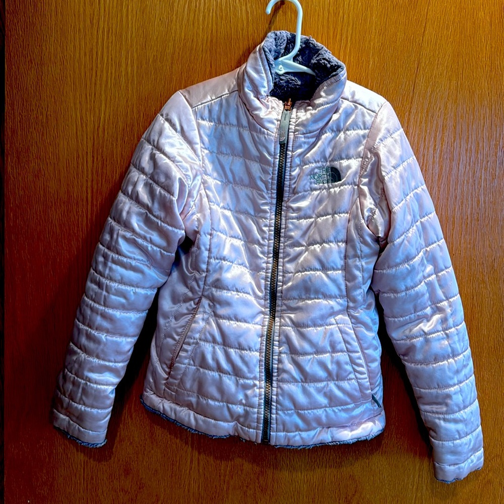 Pale Pink Reversible North Face Jacket